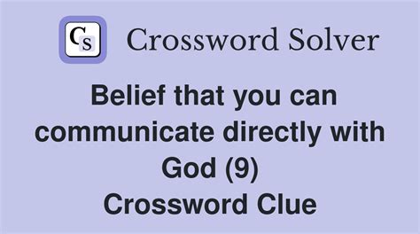 firm belief crossword clue